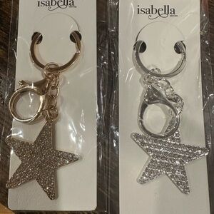 Bundle of purse charms star rhinestones silver gold